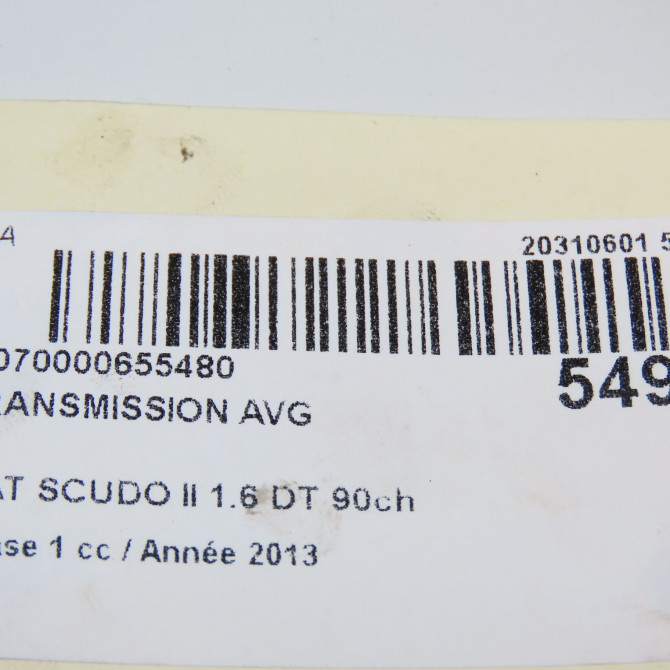 Transmission avant gauche occasion FIAT SCUDO II Phase 1 04-2007->... 1.6 DT 90ch 1440100688 5