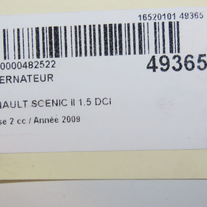 Alternateur occasion RENAULT SCENIC II Phase 2 09-2006->04-2009 1.5 DCI 105ch 231002543R 7