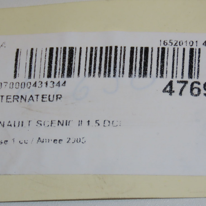 Alternateur occasion RENAULT SCENIC II Phase 1 03-2004->09-2006 1.5 DCI 105ch 231002543R 8