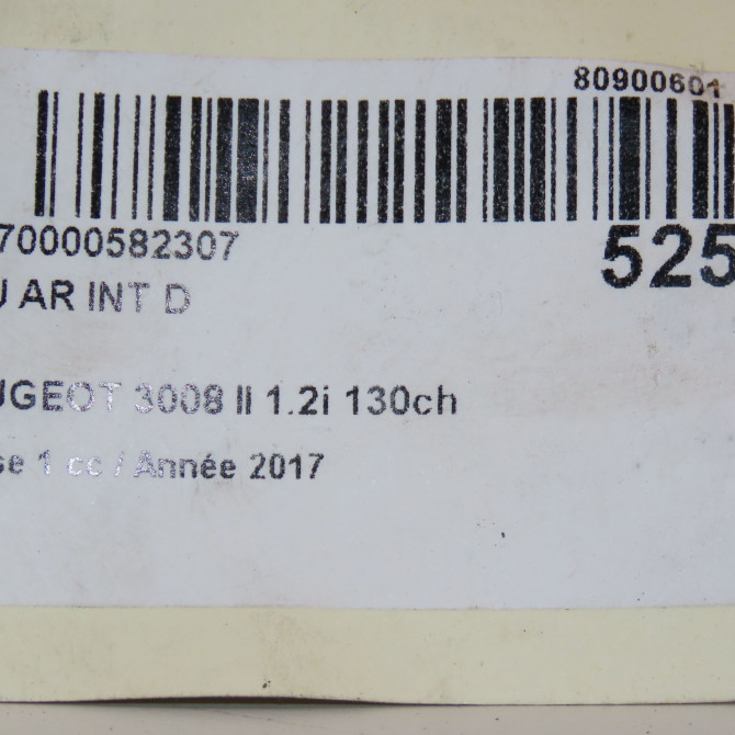 Feu arrière intérieur droit occasion PEUGEOT 3008 II Phase 1 04-1995->04-1999 1.2i 130ch 9810477780 6