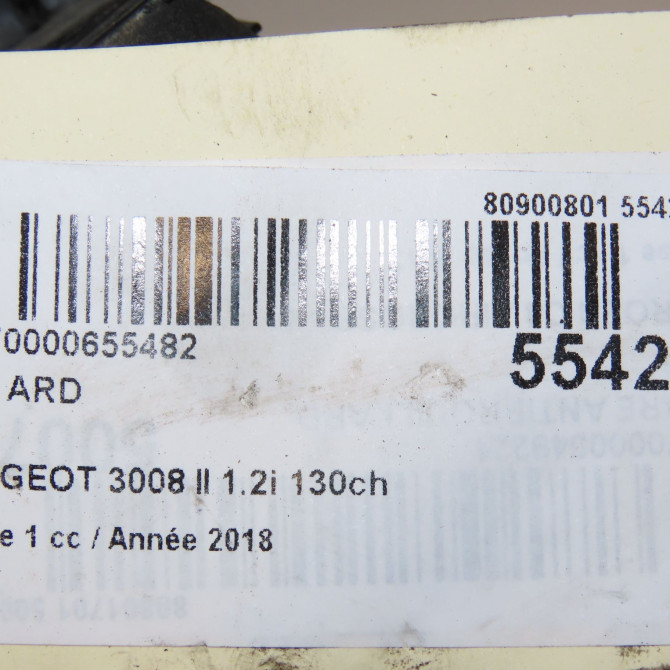 Feu arrière droit occasion PEUGEOT 3008 II Phase 1 04-1995->04-1999 1.2i 130ch 9810477080 6