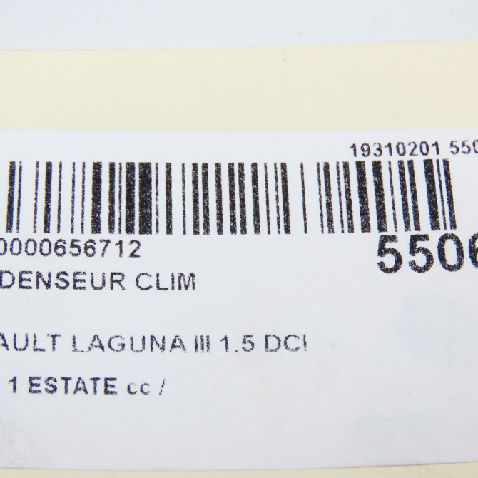 Condenseur clim occasion RENAULT LAGUNA III Phase 1 ESTATE 10-2007->10-2010 1.5 DCI 110ch 921100002R 5