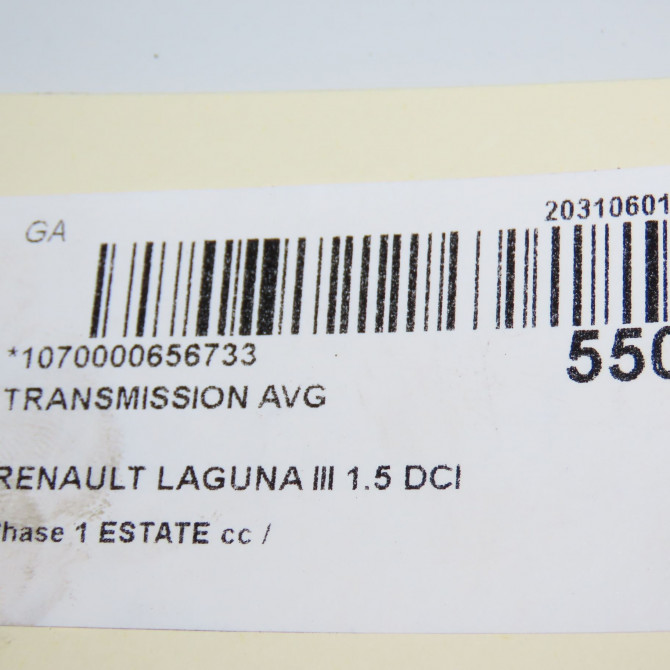 Transmission avant gauche occasion RENAULT LAGUNA III Phase 1 ESTATE 10-2007->10-2010 1.5 DCI 110ch 391016312R 5