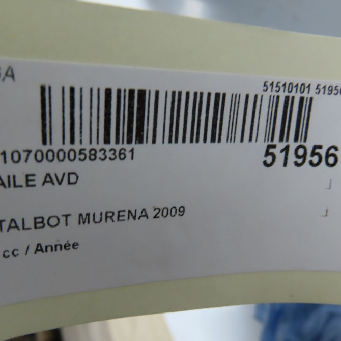 Aile avant droite occasion TALBOT MURENA 6