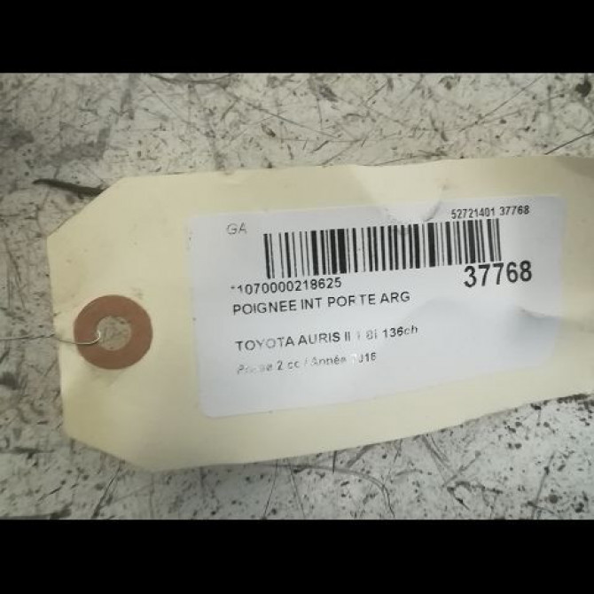 Poignee int porte arg occasion TOYOTA AURIS II Phase 2 06-2015->... 1.8i 136ch 6920602300C2 3