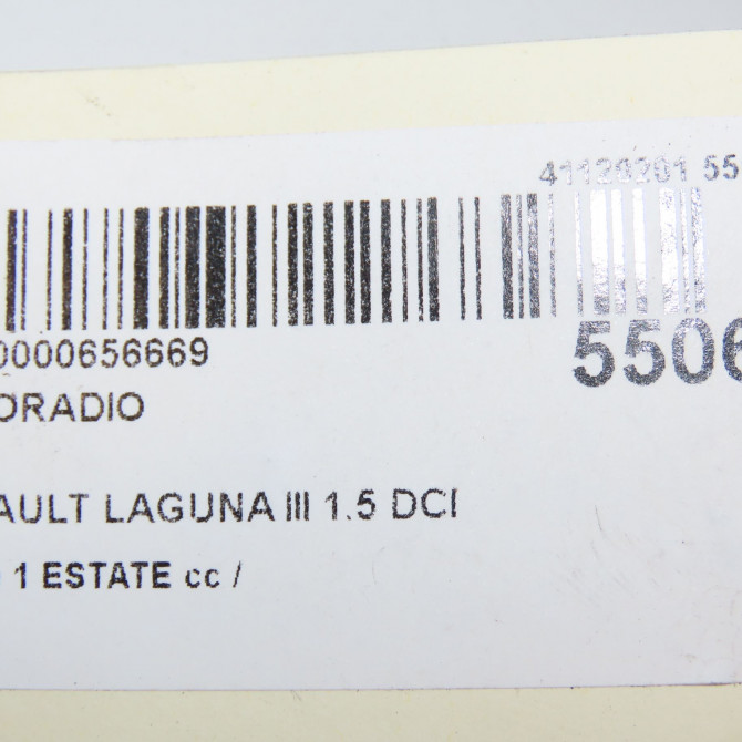 Autoradio occasion RENAULT LAGUNA III Phase 1 ESTATE 10-2007->10-2010 1.5 DCI 110ch 281152237R 6