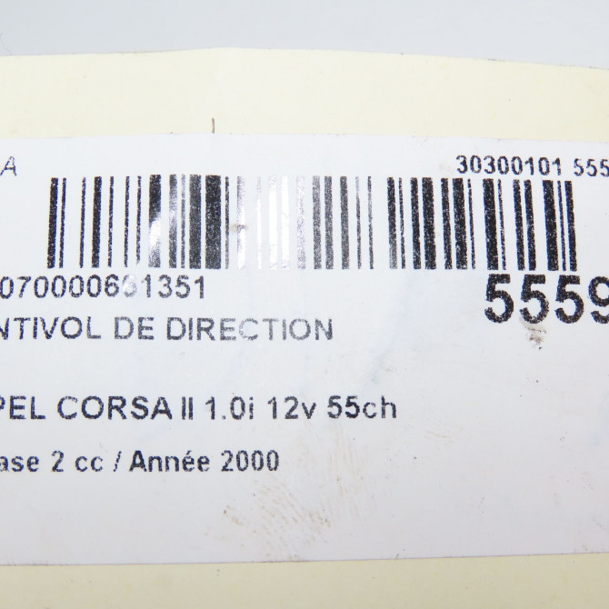 Antivol de direction occasion OPEL CORSA II Phase 2 04-1997->10-2000 1.0i 12v 55ch 93172805 4