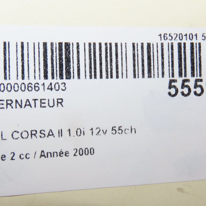 Alternateur occasion OPEL CORSA II Phase 2 04-1997->10-2000 1.0i 12v 55ch 9192825 7