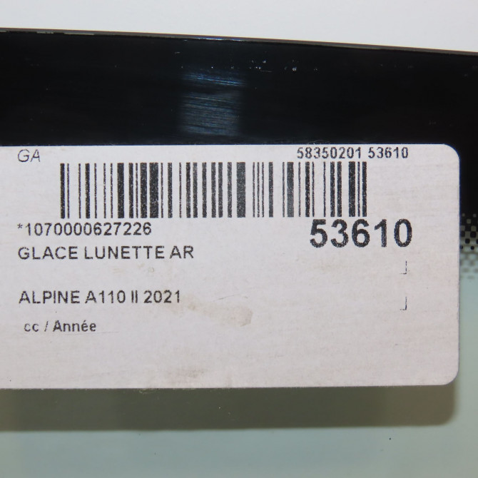 Glace lunette ar occasion ALPINE A110 II 3
