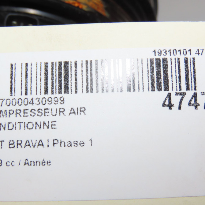 Compresseur air conditionne occasion FIAT BRAVA I Phase 1 09-1995->12-2001 46785773 8