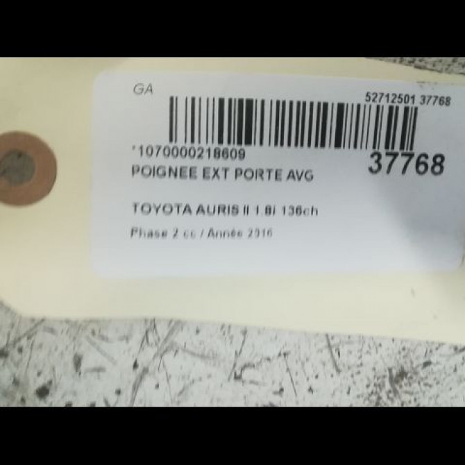 Poignee ext porte avg occasion TOYOTA AURIS II Phase 2 06-2015->... 1.8i 136ch 6921102924 3