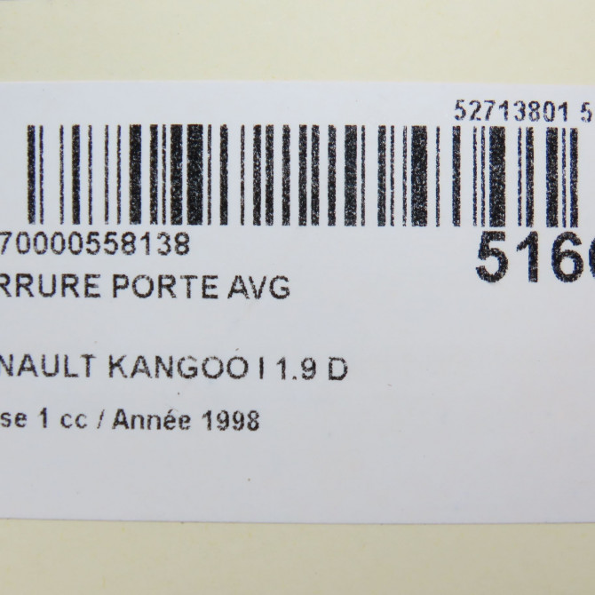 Serrure porte avg occasion RENAULT KANGOO I Phase 1 09-1997->06-2003 1.9 D 55ch 7701044463 4