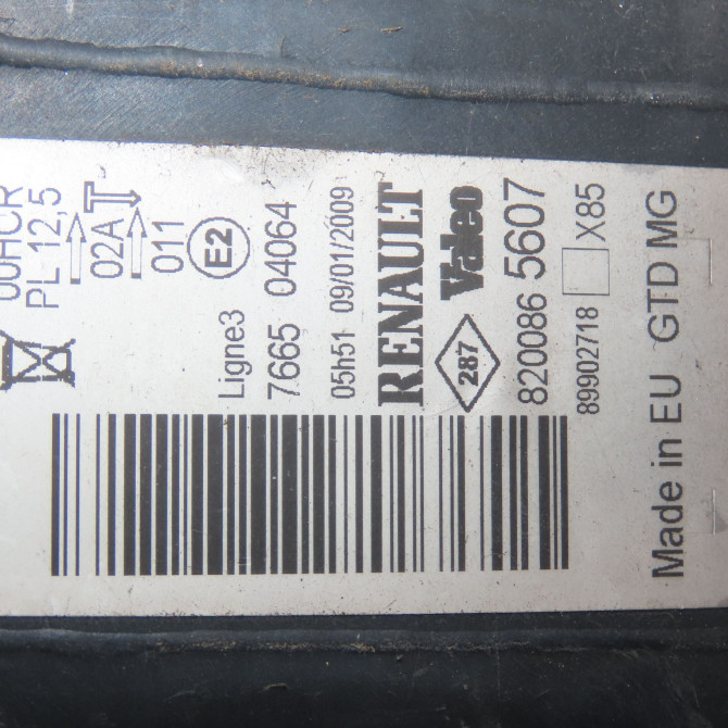 Phare gauche occasion RENAULT CLIO III Phase 1 09-2005->03-2009 1.5 DCI 85ch 260608237R 5