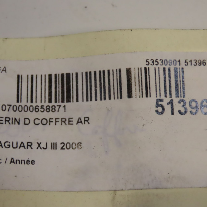 Verin droit coffre arrière occasion JAGUAR XJ III C2C38869 3