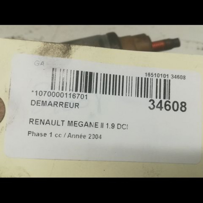 Démarreur occasion RENAULT MEGANE II Phase 1 09-2003->12-2005 1.9 DCI 120ch 8200628426 5