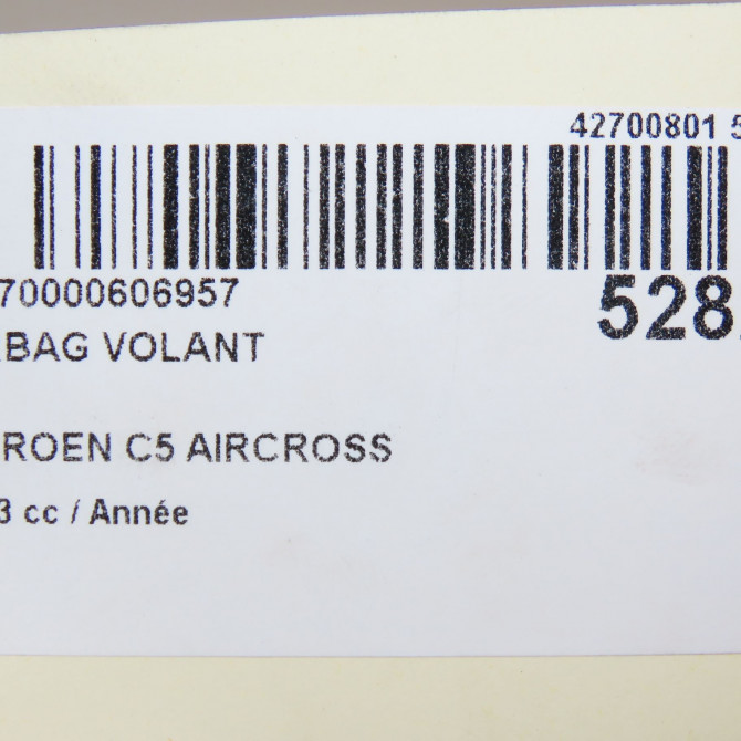 Airbag volant occasion CITROEN C5 AIRCROSS 98223378ZD 7