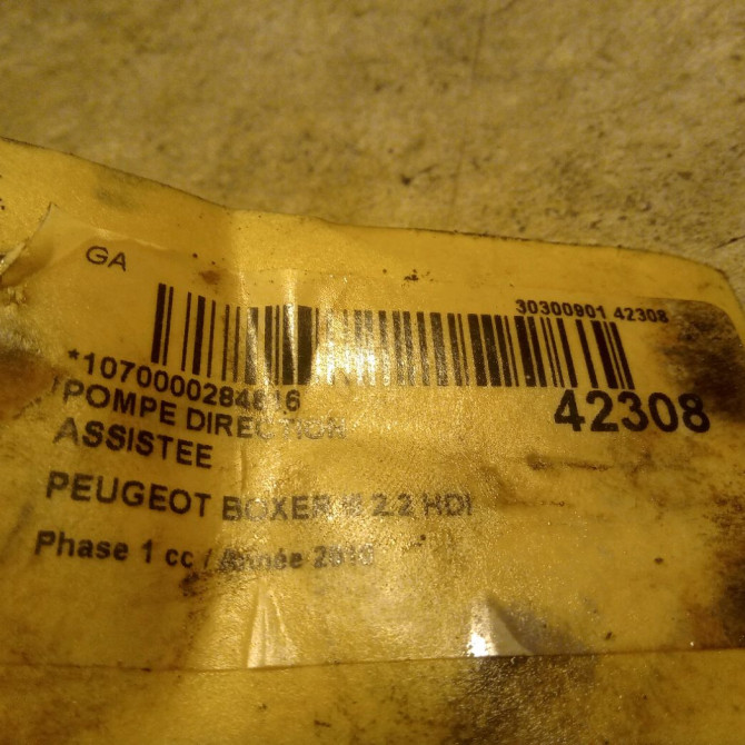 Pompe direction assistee occasion PEUGEOT BOXER III Phase 1 06-2006->... 2.2 HDI 100ch 4007KK 5