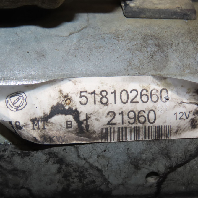 Démarreur occasion FIAT PUNTO II Phase 2 05-2003->10-2009 1.3 DT MULTIJET 16v 70ch 51880229 5