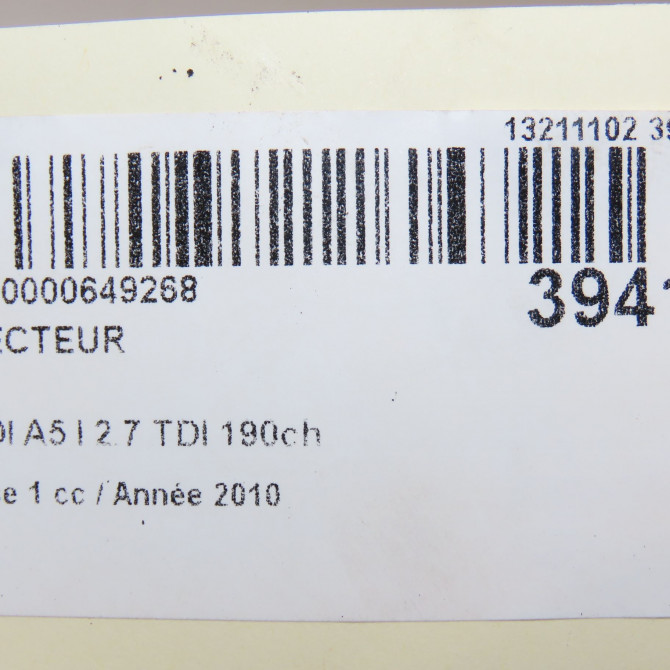 Injecteur occasion AUDI A5 I Phase 1 07-2007->07-2011 2.7 TDI 190ch 6