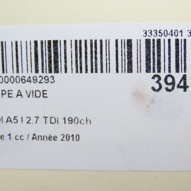 Pompe a vide occasion AUDI A5 I Phase 1 07-2007->07-2011 2.7 TDI 190ch 6