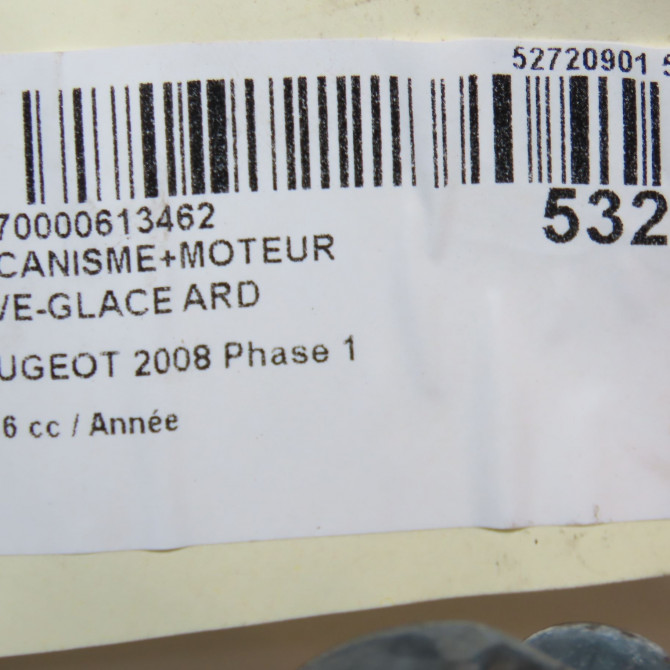 Mecanisme+moteur leve-glace ard occasion PEUGEOT 2008 Phase 1 01-2013->... 9816402280 6