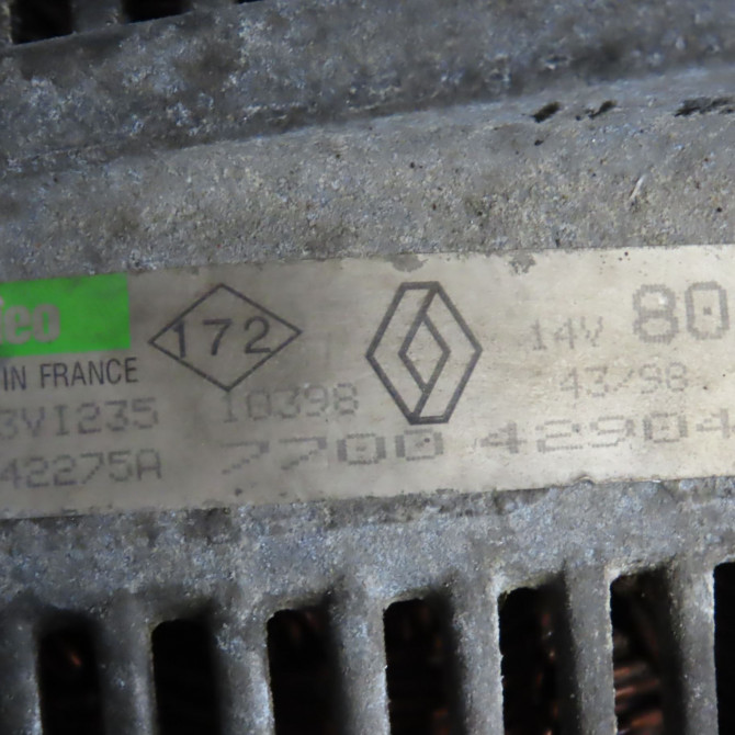 Alternateur occasion RENAULT CLIO II Phase 1 03-1998->06-2001 1.6 7700869600 6