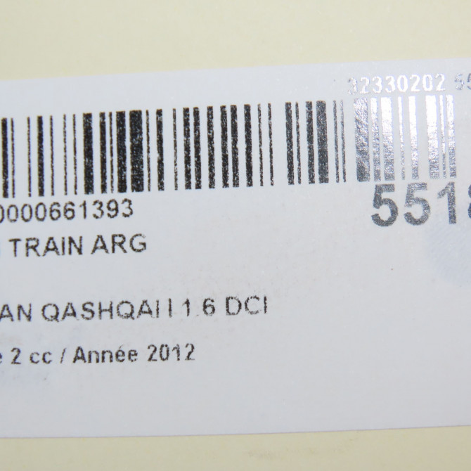 Demi train arg occasion NISSAN QASHQAI I Phase 2 03-2010->04-2014 1.6 DCI 130ch 55502JD00A 6