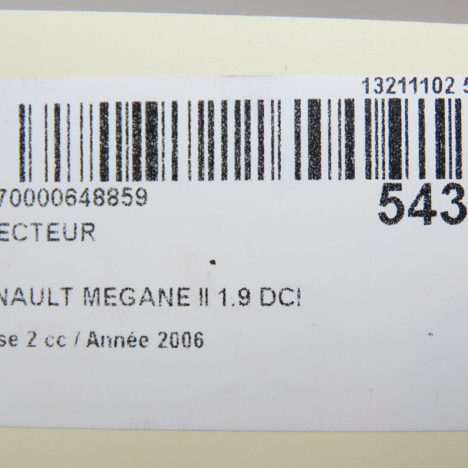 Injecteur occasion RENAULT MEGANE II Phase 2 01-2006->06-2009 1.9 DCI 130ch 8200389369 5
