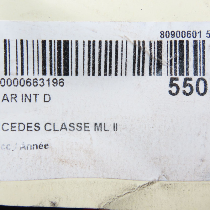 Feu arrière intérieur droit occasion MERCEDES CLASSE ML II phase 2 09-2008->06-2011 1669068501 6