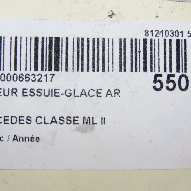 Moteur essuie-glace arrière occasion MERCEDES CLASSE ML II phase 2 09-2008->06-2011 2518200042 6