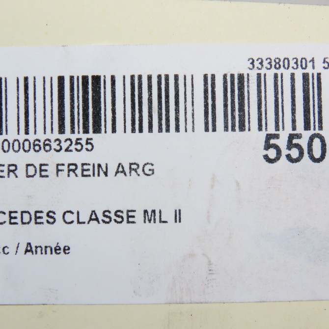 Etrier de frein arrière gauche occasion MERCEDES CLASSE ML II phase 2 09-2008->06-2011 1664230581 7