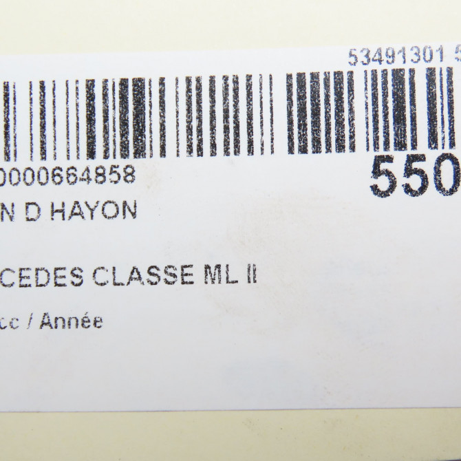 Verin droit hayon occasion MERCEDES CLASSE ML II phase 2 09-2008->06-2011 1668900000 7