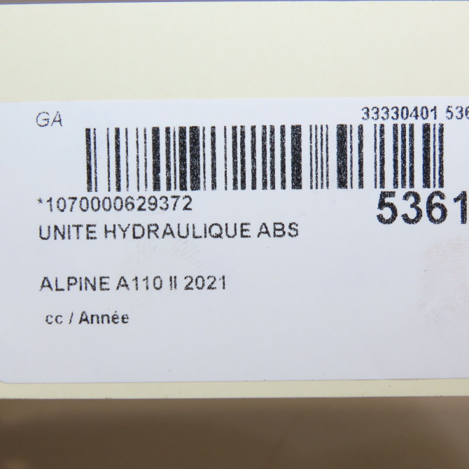 Unité hydraulique ABS occasion ALPINE A110 II 8