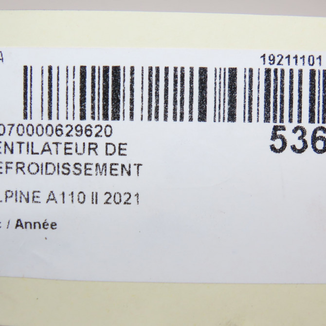 Ventilateur de refroidissement occasion ALPINE A110 II 8