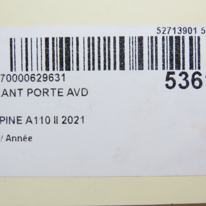 Tirant porte avd occasion ALPINE A110 II 5