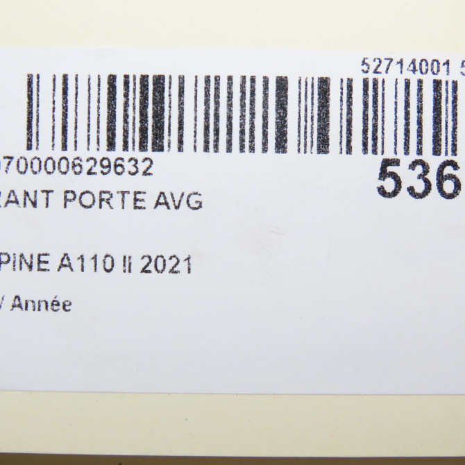 Tirant porte avg occasion ALPINE A110 II 5