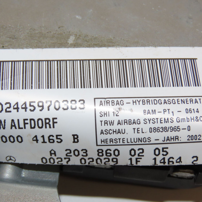 Airbag lateral ard occasion MERCEDES CLASSE C II Phase 1 05-2000->03-2004 4