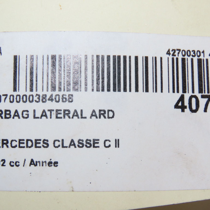 Airbag lateral ard occasion MERCEDES CLASSE C II Phase 1 05-2000->03-2004 6