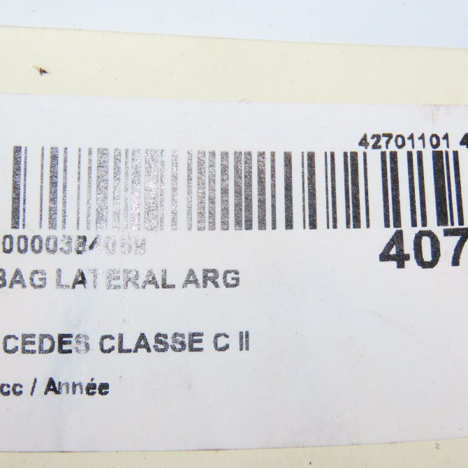 Airbag lateral arg occasion MERCEDES CLASSE C II Phase 1 05-2000->03-2004 5