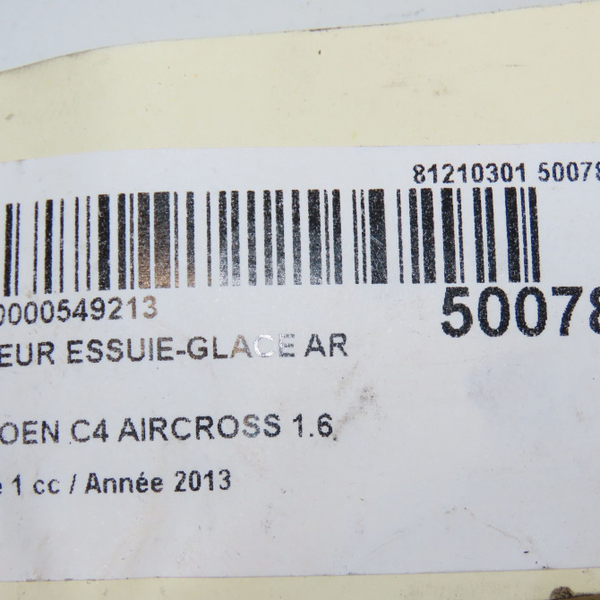Moteur essuie-glace arrière occasion CITROEN C4 AIRCROSS Phase 1 10-2011->... 1.6 e-HDI 115ch 1610366880 5
