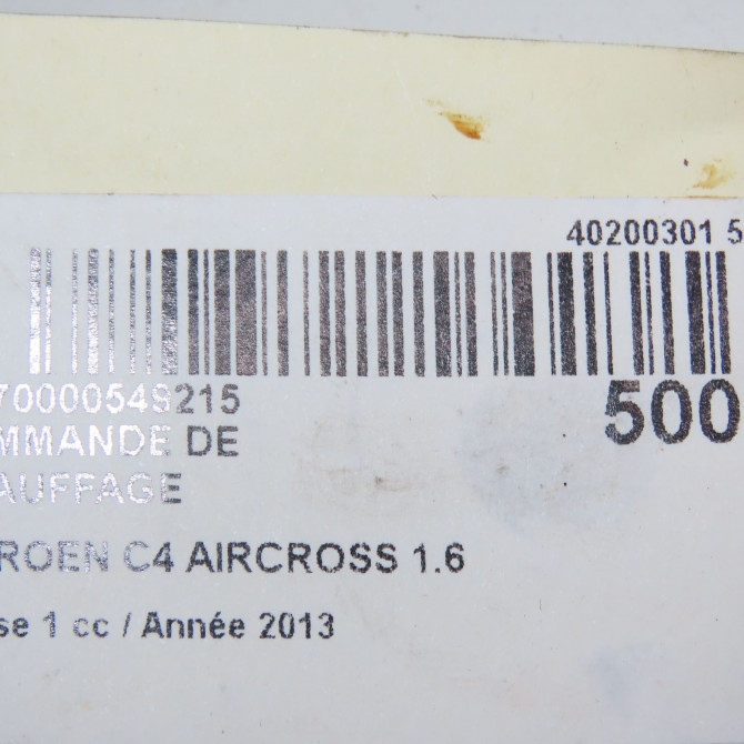 Commande de chauffage occasion CITROEN C4 AIRCROSS Phase 1 10-2011->... 1.6 e-HDI 115ch 1612376780 6