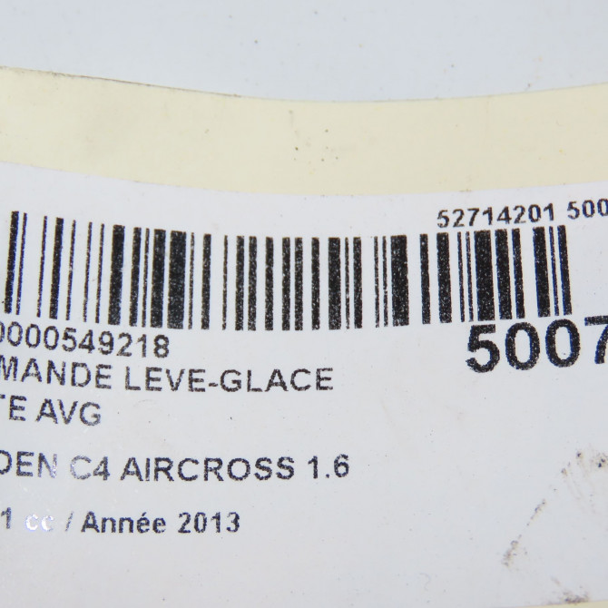 Commande lève-glace porte avant gauche occasion CITROEN C4 AIRCROSS Phase 1 10-2011->... 1.6 e-HDI 115ch 6