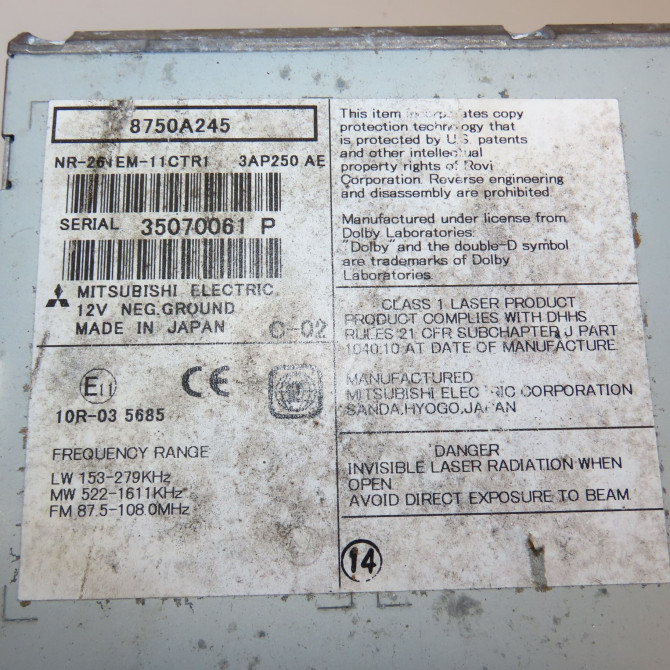 Autoradio occasion CITROEN C4 AIRCROSS Phase 1 10-2011->... 1.6 e-HDI 115ch 5