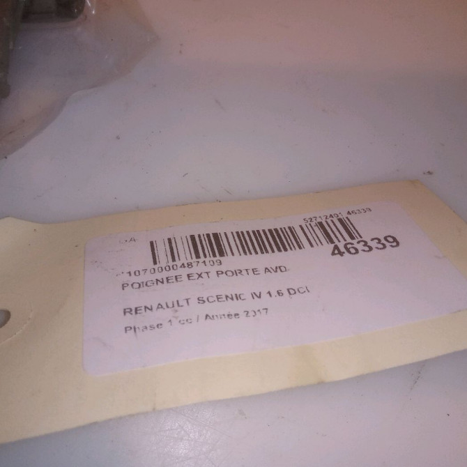 Poignee ext porte avd occasion RENAULT SCENIC IV Phase 1 04-1995->04-1999 1.6 DCI 130ch 806064489R 4