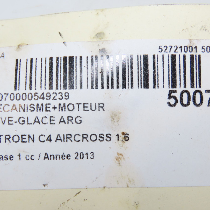 Mecanisme+moteur leve-glace arg occasion CITROEN C4 AIRCROSS Phase 1 10-2011->... 1.6 e-HDI 115ch 1607716180 6