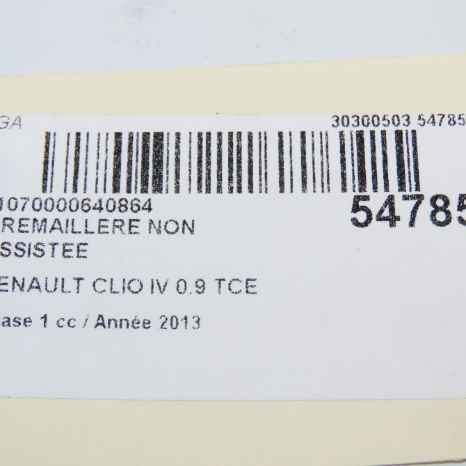Cremaillere non assistee occasion RENAULT CLIO IV Phase 1 07-2012->... 0.9 TCE 90ch 490012121R 6