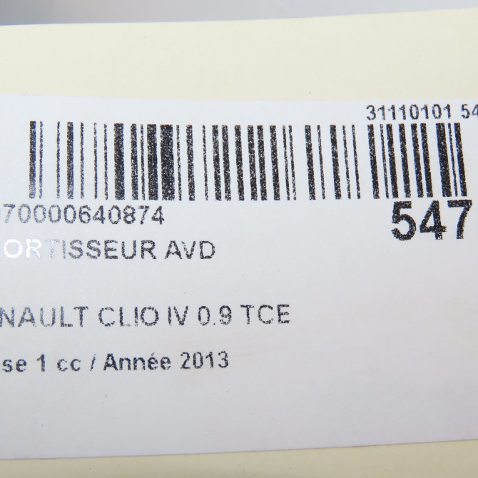 Amortisseur avant droit occasion RENAULT CLIO IV Phase 1 07-2012->... 0.9 TCE 90ch 543025760R 7