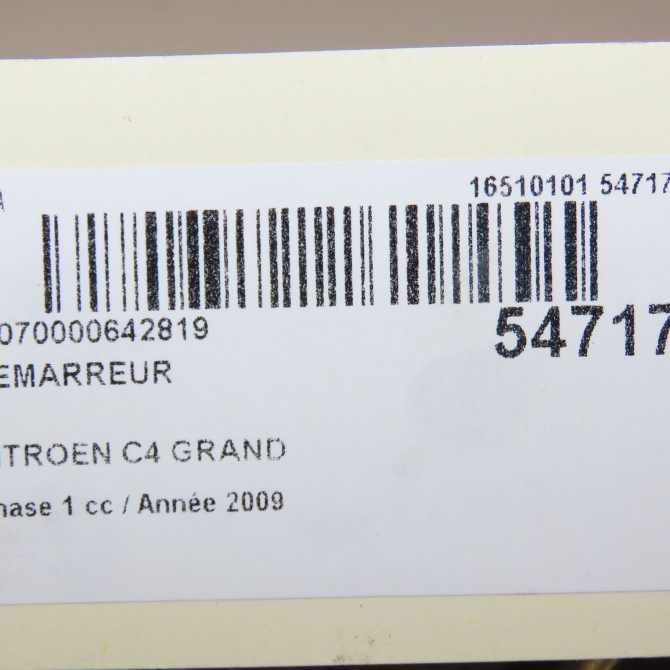 Démarreur occasion CITROEN C4 GRAND PICASSO I Phase 1 10-2006->09-2013 2.0 HDI 138 ch 5802Z5 7