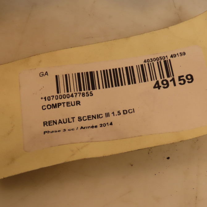 Compteur occasion RENAULT SCENIC III Phase 3 04-2013->... 1.5 DCI 110ch 248103006R 4