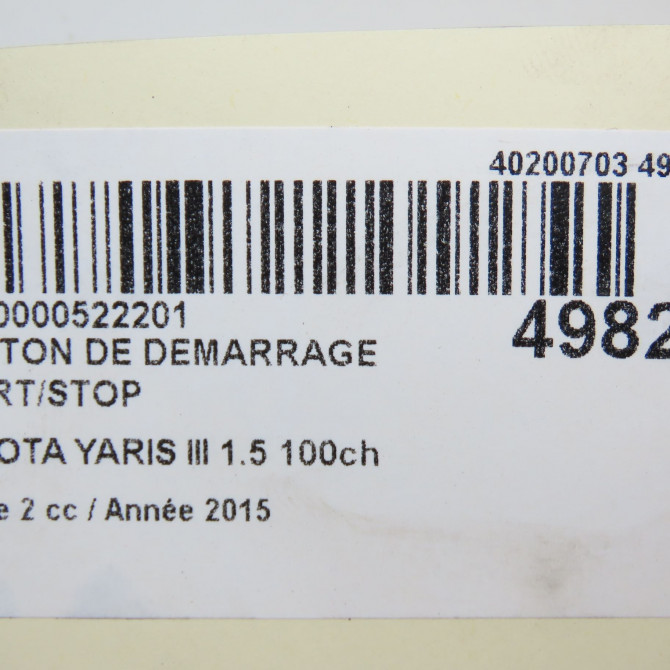 occasion TOYOTA YARIS III Phase 2 06-2014->... 1.5 100ch 4